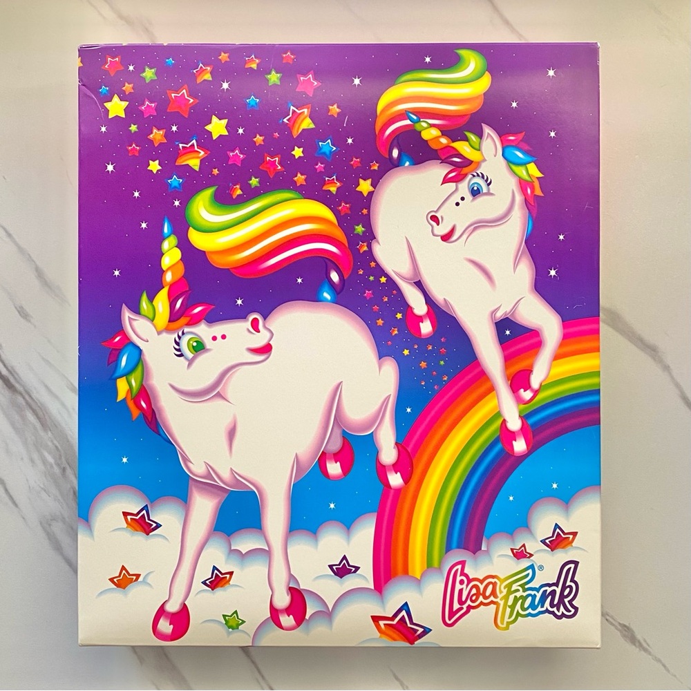 VTG Lisa Frank Markie unicorn large collectible box - near empty